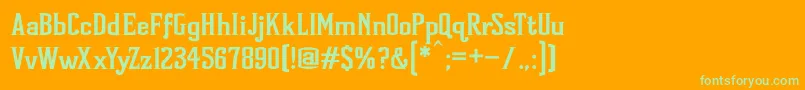 Littlejohn Font – Green Fonts on Orange Background