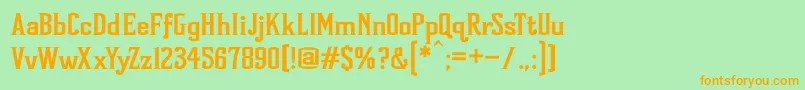 Littlejohn Font – Orange Fonts on Green Background