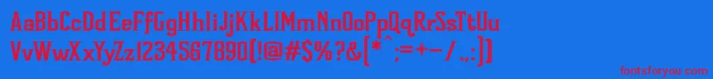 Littlejohn Font – Red Fonts on Blue Background