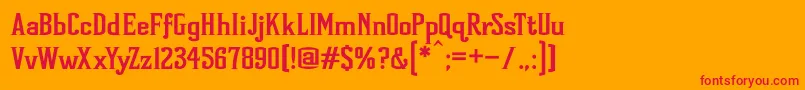 Littlejohn Font – Red Fonts on Orange Background