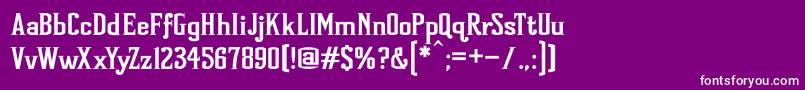 フォントLittlejohn – 紫の背景に白い文字