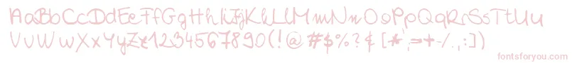 Fonte ChloeSHandwriting2 – fontes rosa em um fundo branco