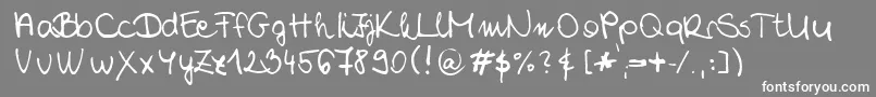 ChloeSHandwriting2 Font – White Fonts on Gray Background