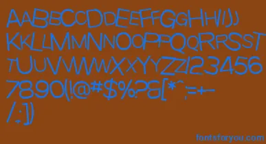SfBeavertonScLight font – Blue Fonts On Brown Background