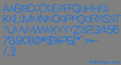 SfBeavertonScLight font – Blue Fonts On Gray Background