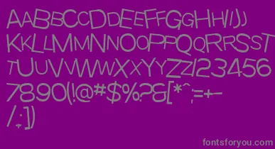 SfBeavertonScLight font – Gray Fonts On Purple Background