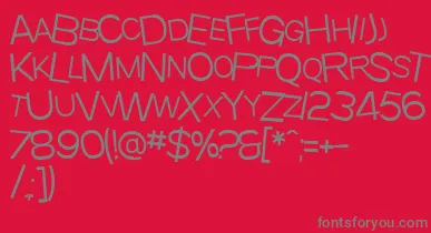 SfBeavertonScLight font – Gray Fonts On Red Background