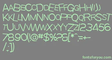 SfBeavertonScLight font – Green Fonts On Gray Background