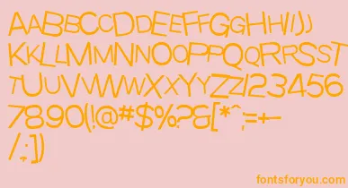 SfBeavertonScLight font – Orange Fonts On Pink Background