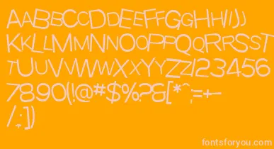 SfBeavertonScLight font – Pink Fonts On Orange Background
