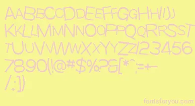 SfBeavertonScLight font – Pink Fonts On Yellow Background