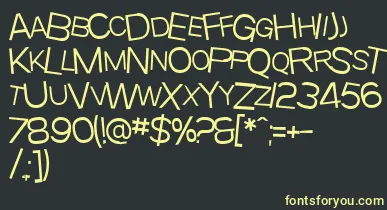SfBeavertonScLight font – Yellow Fonts On Black Background