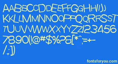 SfBeavertonScLight font – Yellow Fonts On Blue Background
