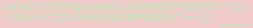 SfBeavertonScLight Font – Green Fonts on Pink Background