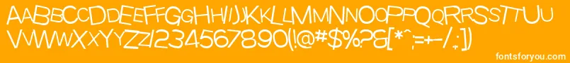 SfBeavertonScLight Font – White Fonts on Orange Background