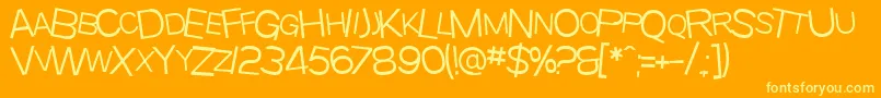 SfBeavertonScLight Font – Yellow Fonts on Orange Background