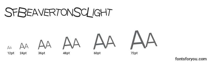 SfBeavertonScLight font sizes