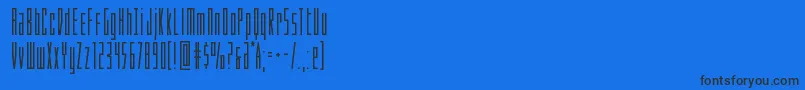 Weitere Informationen zur Phantaconcompactbold-Schriftart Phantaconcompactbold-Schriftart – Schwarze Schriften auf blauem Hintergrund