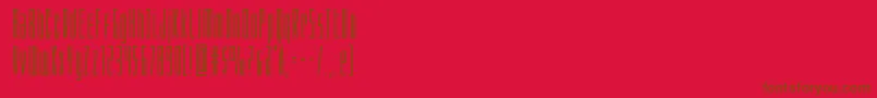 Phantaconcompactbold Font – Brown Fonts on Red Background
