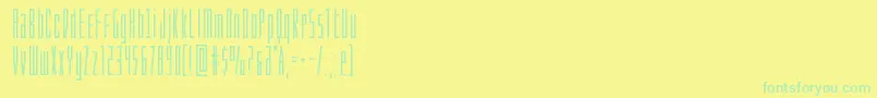Phantaconcompactbold Font – Green Fonts on Yellow Background