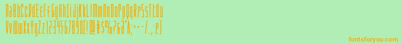 Phantaconcompactbold Font – Orange Fonts on Green Background