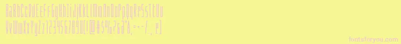 Phantaconcompactbold Font – Pink Fonts on Yellow Background