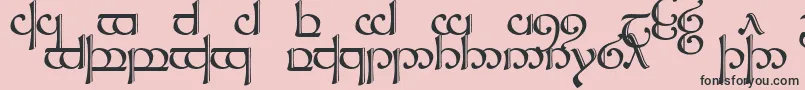 フォントSindcap2 – ピンクの背景に黒い文字