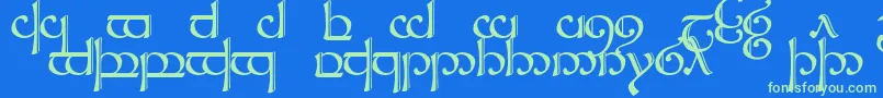 Sindcap2 Font – Green Fonts on Blue Background