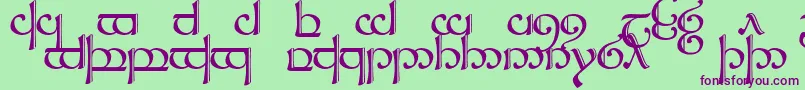 Sindcap2 Font – Purple Fonts on Green Background