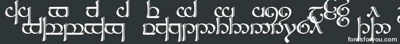 フォントSindcap2 – 黒い背景に白い文字