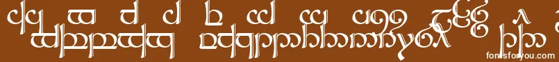 フォントSindcap2 – 茶色の背景に白い文字