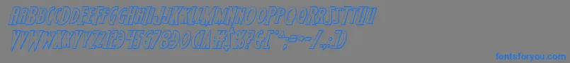 Wolfsbane2ii3Dital Font – Blue Fonts on Gray Background