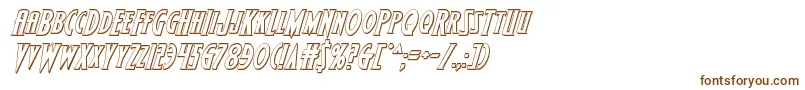 Шрифт Wolfsbane2ii3Dital – коричневые шрифты на белом фоне