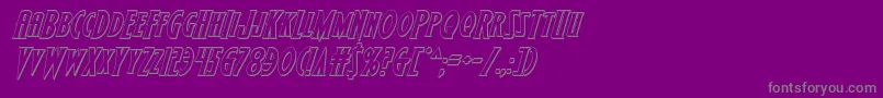 More about Wolfsbane2ii3Dital Font Wolfsbane2ii3Dital Font – Gray Fonts on Purple Background