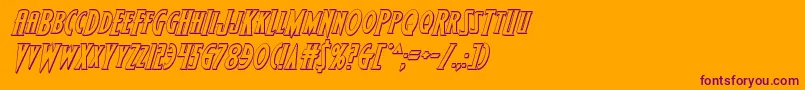 Шрифт Wolfsbane2ii3Dital – фиолетовые шрифты на оранжевом фоне