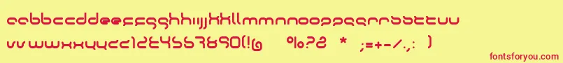 Oktober Font – Red Fonts on Yellow Background