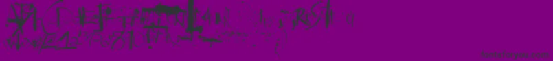 Steadman-fontti – mustat fontit violetilla taustalla
