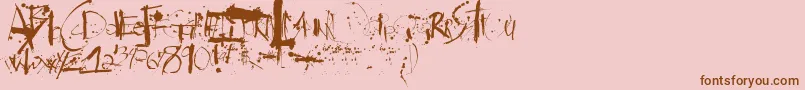 フォントSteadman – ピンクの背景に茶色のフォント
