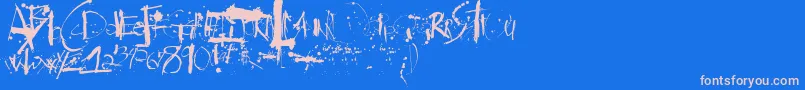 fuente Steadman – Fuentes Rosadas Sobre Fondo Azul