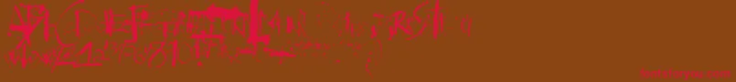 Steadman Font – Red Fonts on Brown Background