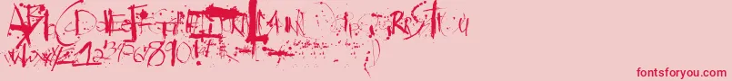 Steadman Font – Red Fonts on Pink Background