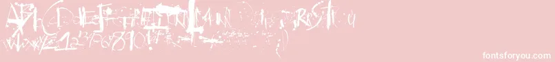 Steadman-Schriftart – Weiße Schriften auf rosa Hintergrund