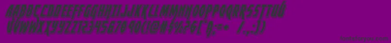 Yankeeclipperpunchital-Schriftart – Schwarze Schriften auf violettem Hintergrund