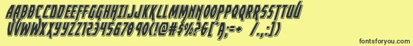 Yankeeclipperpunchital Font – Black Fonts on Yellow Background
