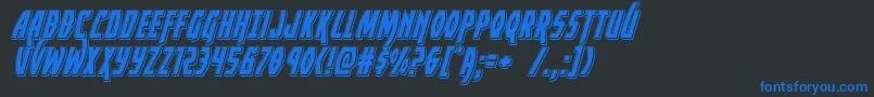 Yankeeclipperpunchital Font – Blue Fonts on Black Background