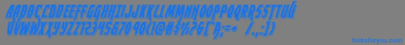 Yankeeclipperpunchital Font – Blue Fonts on Gray Background