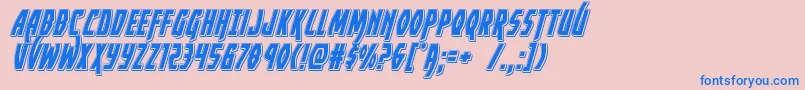 フォントYankeeclipperpunchital – ピンクの背景に青い文字