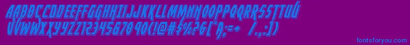 Yankeeclipperpunchital Font – Blue Fonts on Purple Background