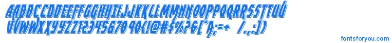 Czcionka Yankeeclipperpunchital – niebieskie czcionki