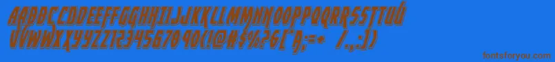 Yankeeclipperpunchital Font – Brown Fonts on Blue Background